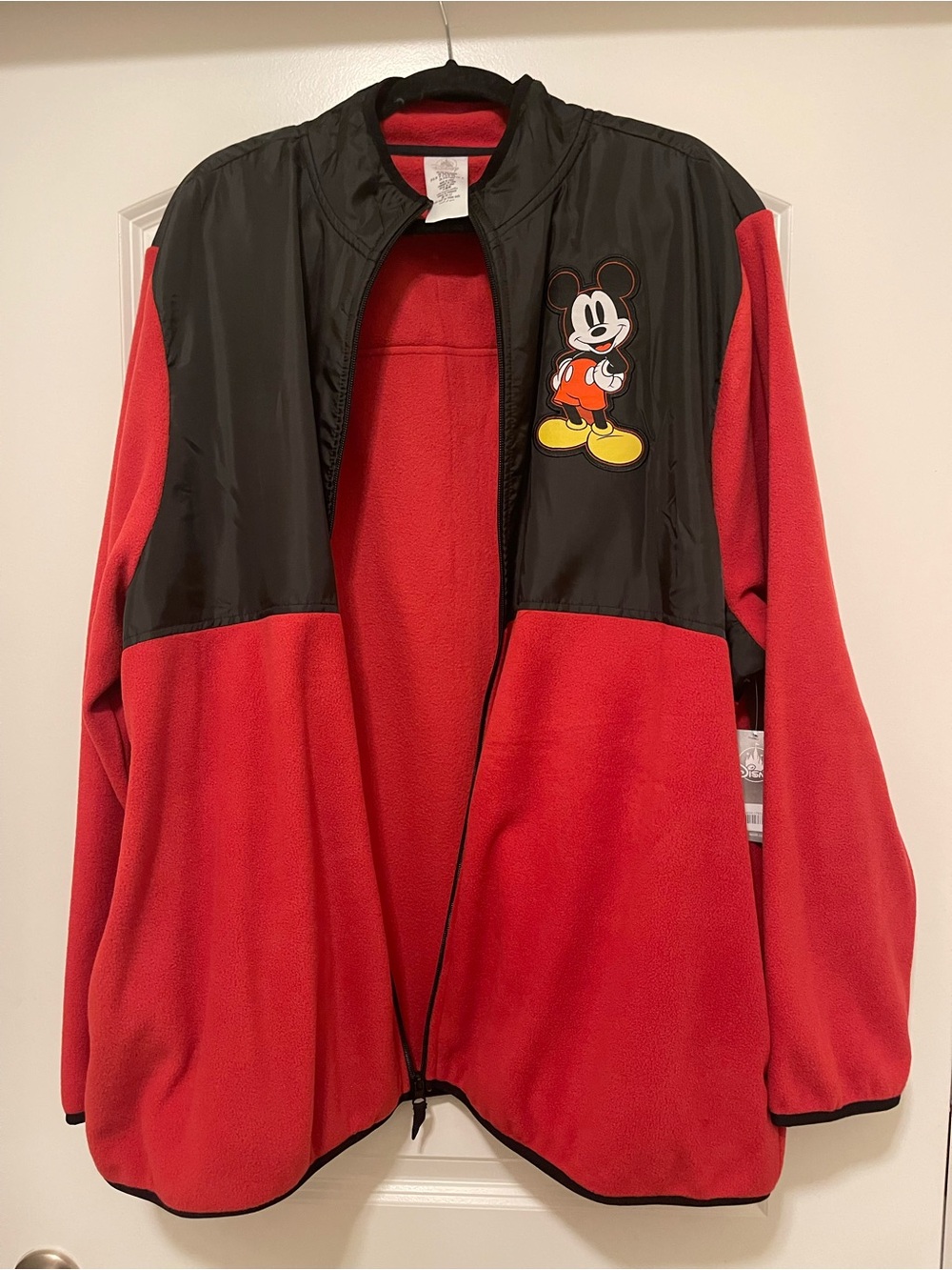 Disney Red and Black Mickey Mouse Lightweight Fleece Jacket - Picture 5 of 7
